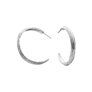 Narrow Feather Earrings in Sterling Silver