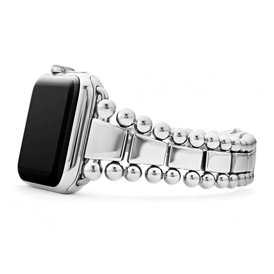Smart Caviar Link Watch Bracelet in Stainless Steel, Size 7