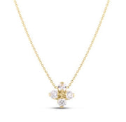 Love in Verona 0.55Ct Diamond Flower Necklace in 18K Yellow Gold, 18in