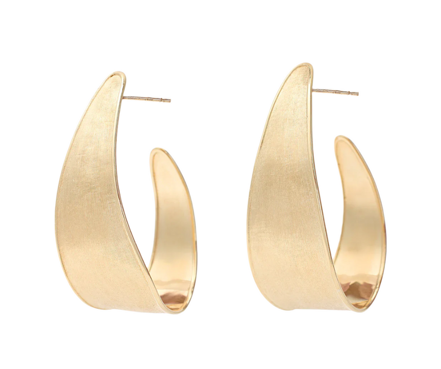 Lunaria Medium Graduated Hoops in 18K Yellow Gold