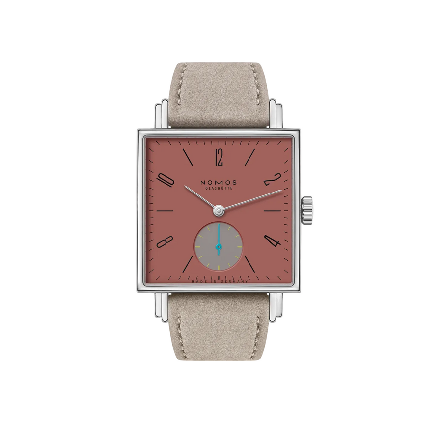 29.5mm Tetra Terra Watch With Terracotta Red Dial in Stainless Steel, Strap