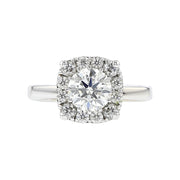 Hearts on Fire HOF Signature Diamond Halo Engagement Ring