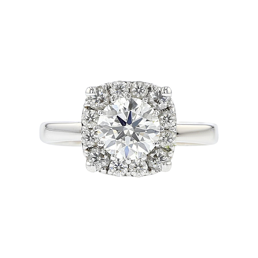 Hearts on Fire HOF Signature Diamond Halo Engagement Ring