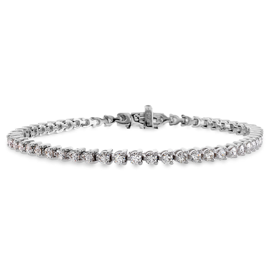 Temptation 4.00-4.60ct Diamond 3 Prong Bracelet in 18K White Gold