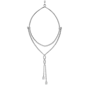 Lorelei 22.70-22.80ct Diamond Convertible Necklace in 18K White Gold with Detachable Earrings, 16-18"