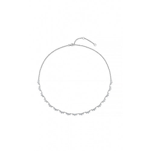 Trinity 3.47-3.63 Diamond GH/SI Half Line Necklace in 18k White Gold, 18in