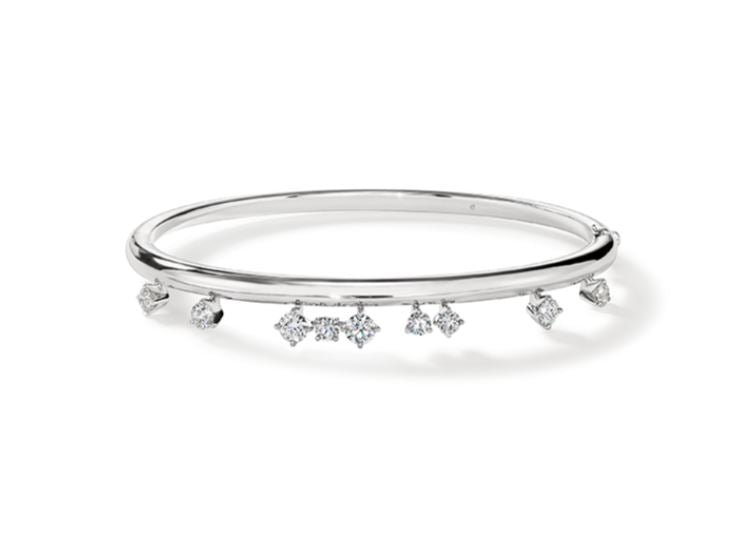 Barre 1.00-1.10ct Diamond Bangle Bracelet in 18K White Gold