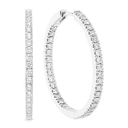 Oval Diamond Hoops