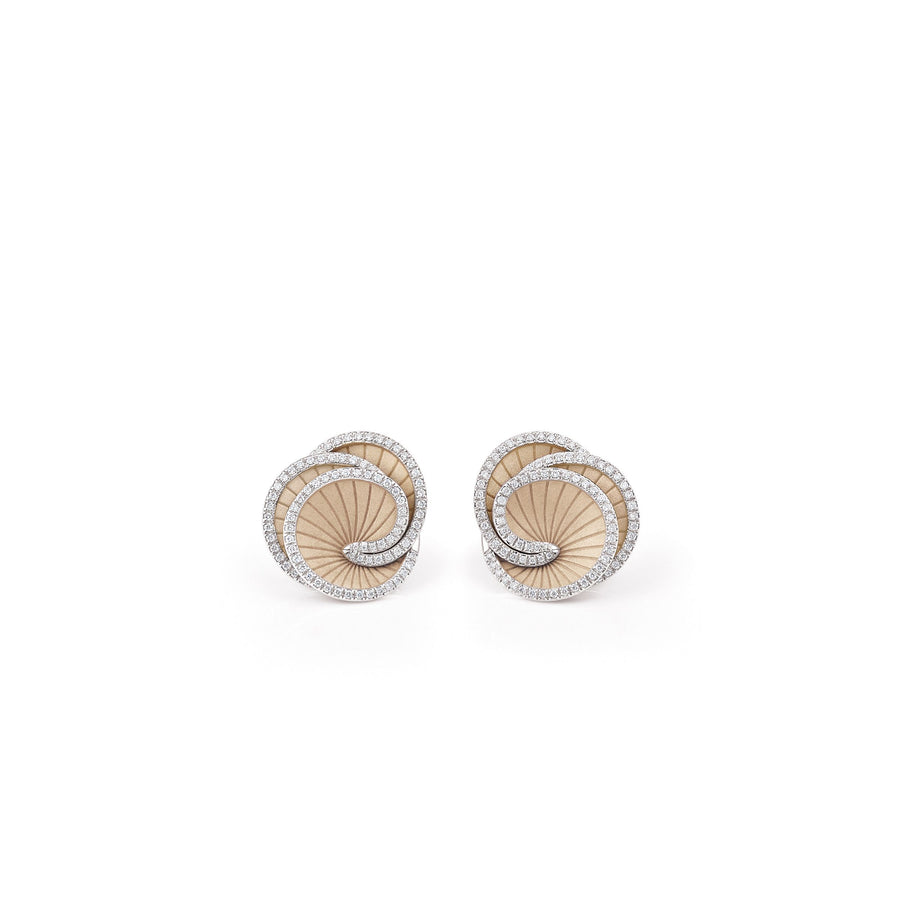 Hypnose 0.39ct Diamond Stud Earrings 18K Natural Beige Gold