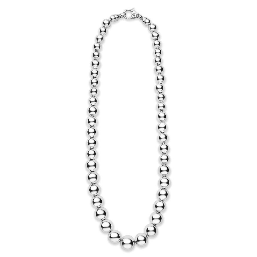Caviar Bubbly Graduated Necklace in Sterling Silver, 18"