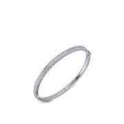 Princess Satin 0.17Ct Diamond Bangle Bracelet in 18K White Gold