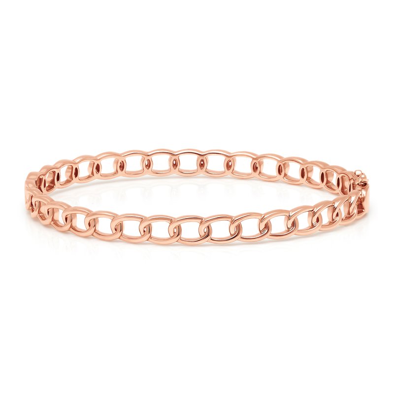 Stackable Link Bangle in 14K Rose Gold