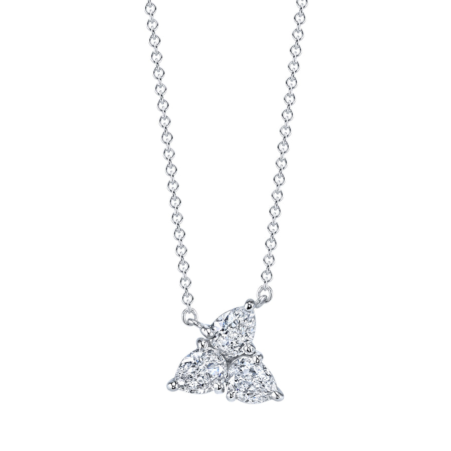 Helen 0.97ct Old Mine Cut Fancy Diamond Shooting Star Pendant Necklace in Platinum
