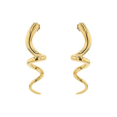 Large Spiral Earrings in 18K Yellow Gold