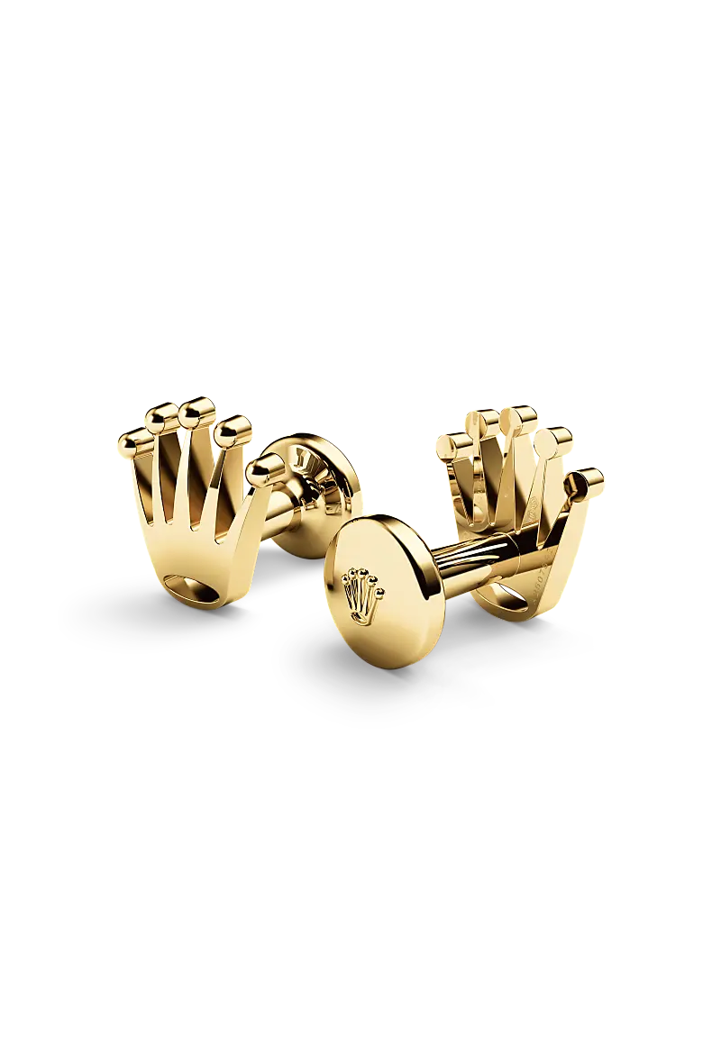 Rolex ‘Crown’ cufflinks Yellow gold A1018 at Sylvan's Jewelers