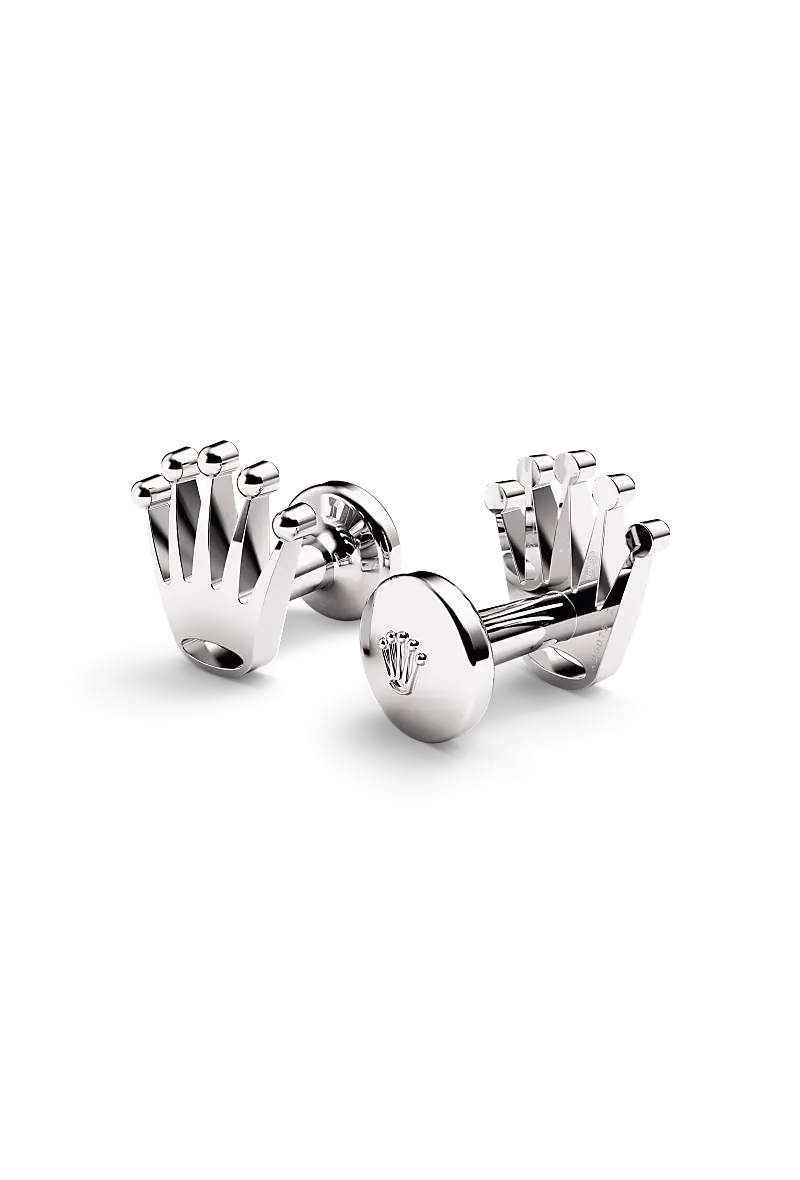 Rolex ‘Crown’ cufflinks White gold A1019