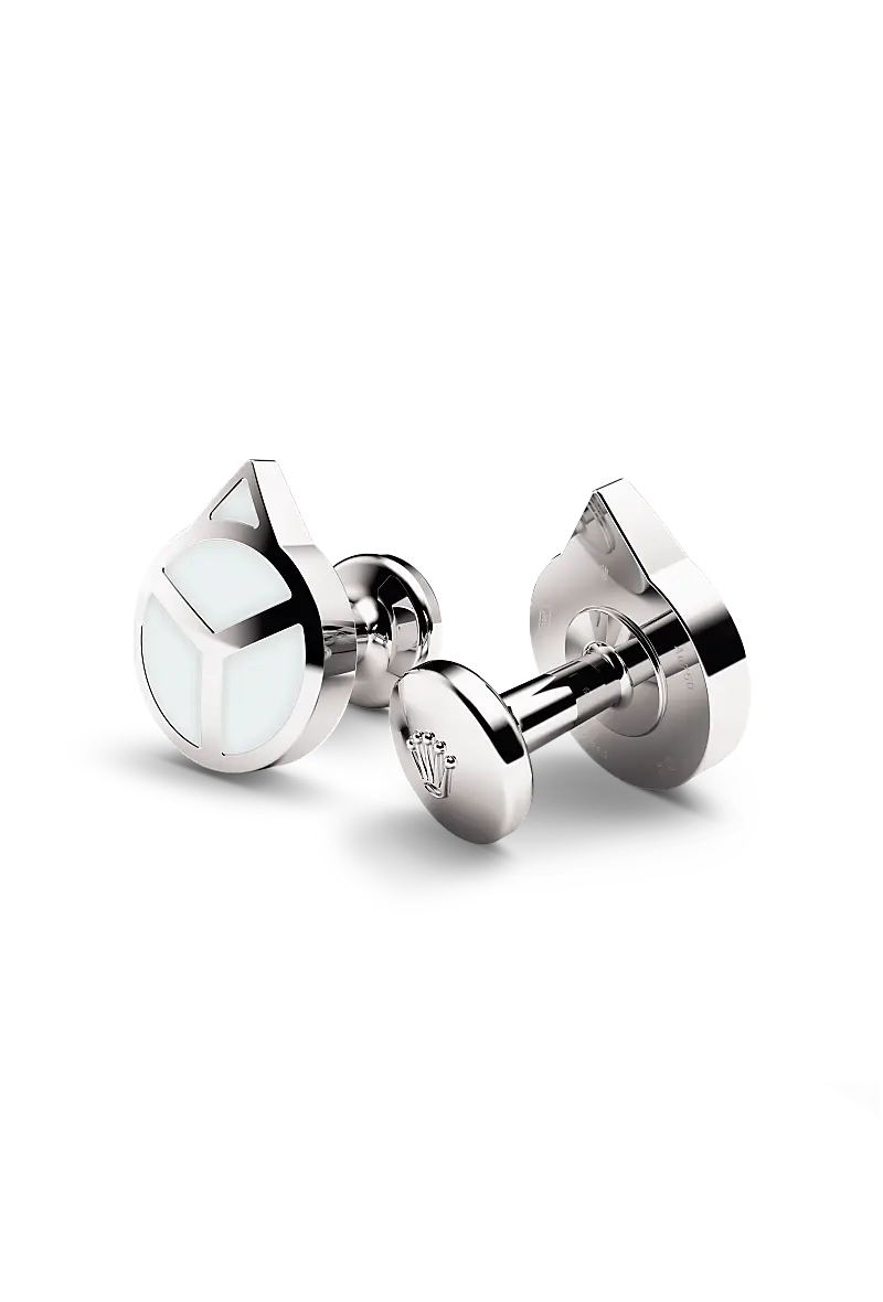 Rolex ‘Hand’ cufflinks White gold and luminescent material A1029 at Rolex Bespoke