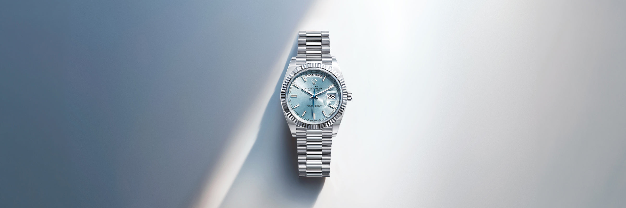 Rolex Day-Date in 18 kt white gold, M228239-0076 - Sylvan's Jewelers