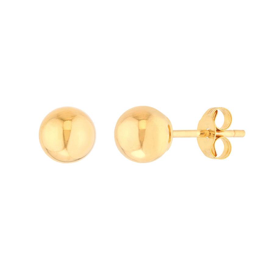 5mm Ball Stud Earrings in 14K Yellow Gold