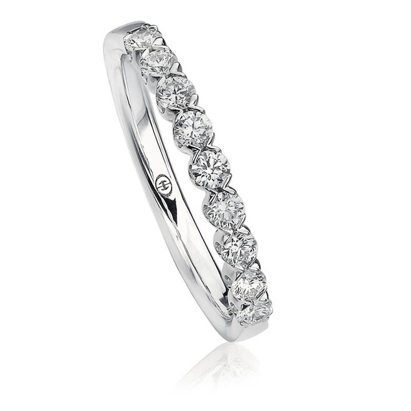0.42ct Diamond G/SI2 Band in 14K White Gold, size 6.5