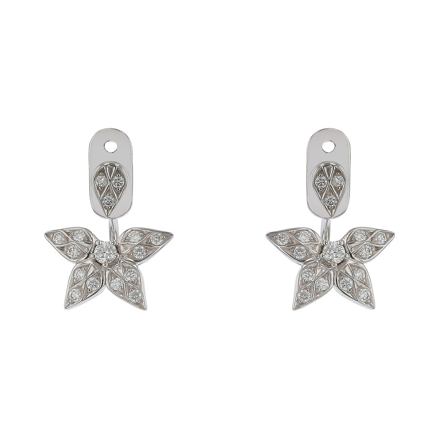 Lily Artisan Pave 0.46ct Diamond Full Earring Jacket in 18K White Gold