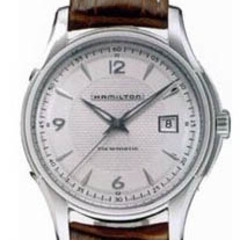 40mm Hamilton Jazzmaster Viewmatic Watch with Silver Dial and Brown Strap