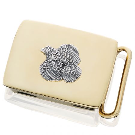 Sterling Silver Quail Belt Buckle