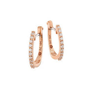 0.20ct Round Diamonds Baby Hoop Earrings in 18K Rose Gold
