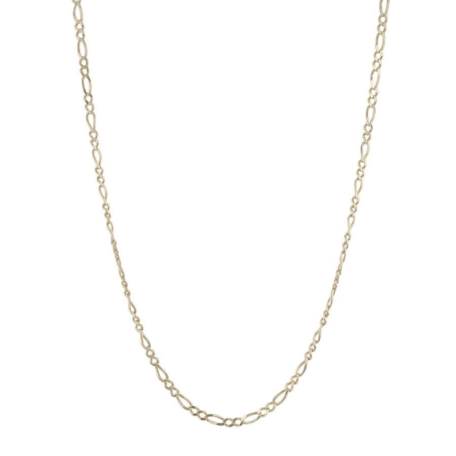 14K Yellow Gold 4mm Figaro Chain, 22"