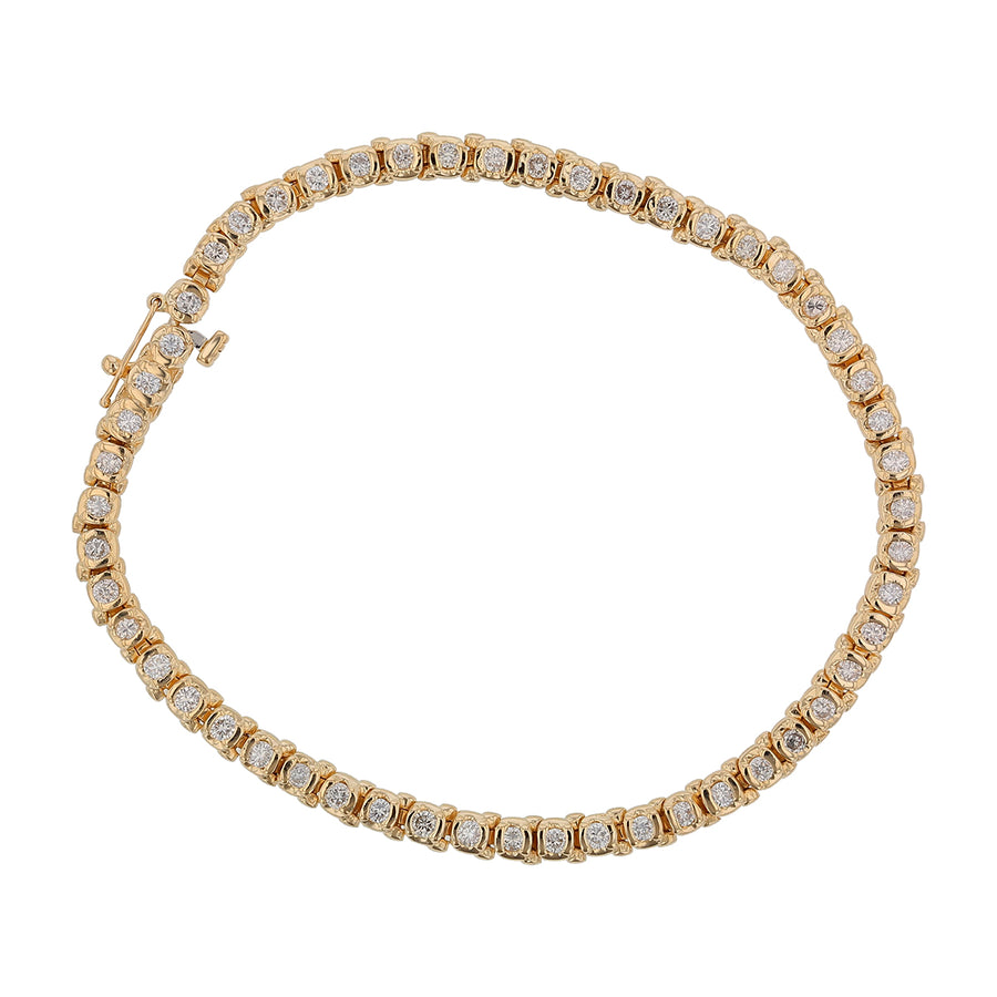 1.56ct Diamond IJ/SI1-I1 7.25" Bracelet in 14K Yellow Gold