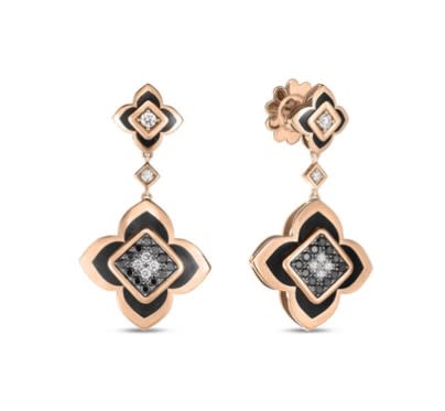 Palazzo Ducale 0.55Ct Diamond Drop Earrings in 18k Rose Gold
