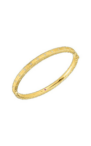 Princess 0.17ct Round Diamonds 3.9mm Bangle Bracelet in 18K Yellow Gold