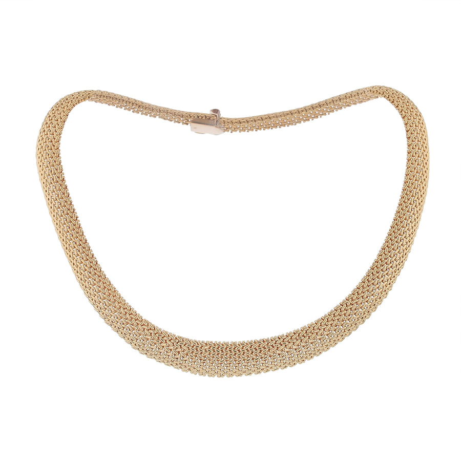 14mm Layflat Mesh Necklace in 18K Yellow Gold, 18"