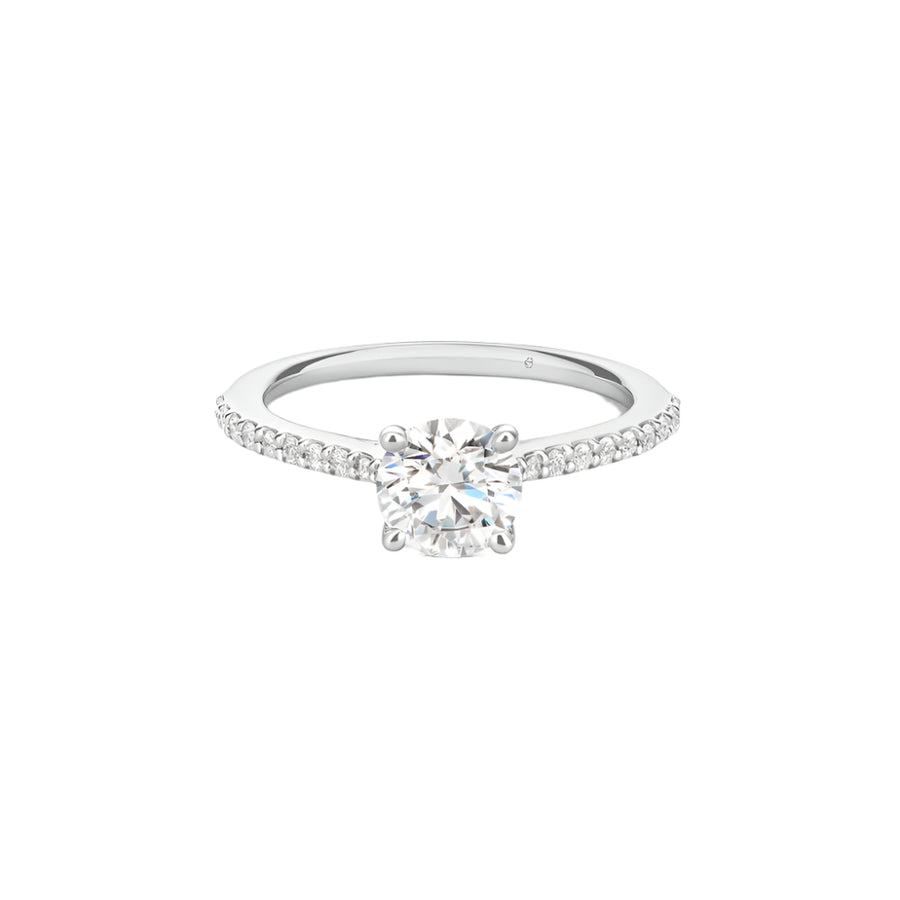 Camilla 1.19ct Diamond and 0.186ct Diamond Ring in Platinum, Size 6