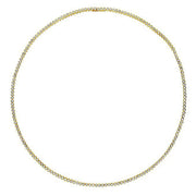 Bezel Set Round Diamond Choker Necklace