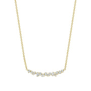 Stardust Cluster Bar Necklace