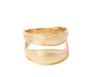 Lunaria Split Ring 18K Yellow Gold, size 7