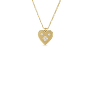 Venetian Princess 0.08Ct Diamond Heart Pendant on Chain in 18K Yellow Gold, 18in