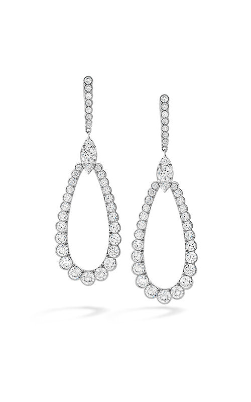 Aerial Regal 4.95-5.05ct Diamond Drop Earrings in 18K White Gold