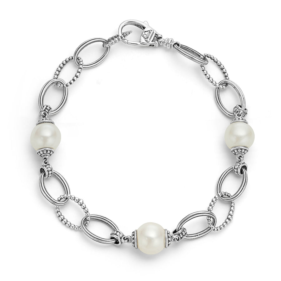 Signature Caviar 9mm Interlocking Rope Bracelet in 18K Yellow Gold and Sterling Silver, Size 7