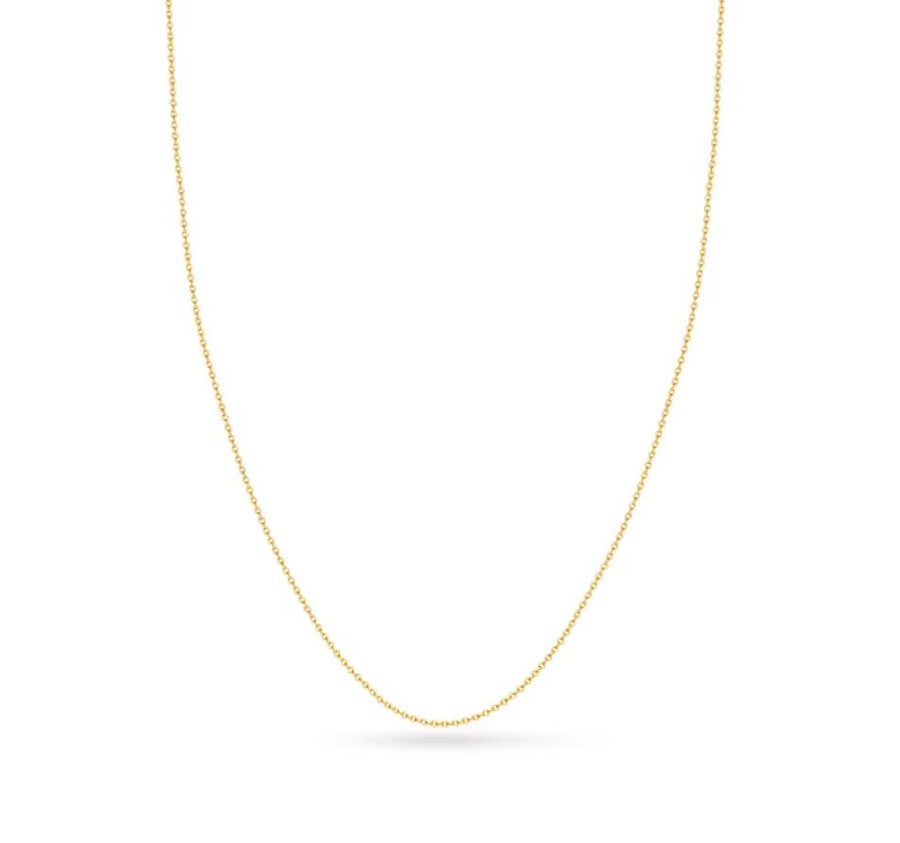 Cable Chain in 18K White Gold, 18"