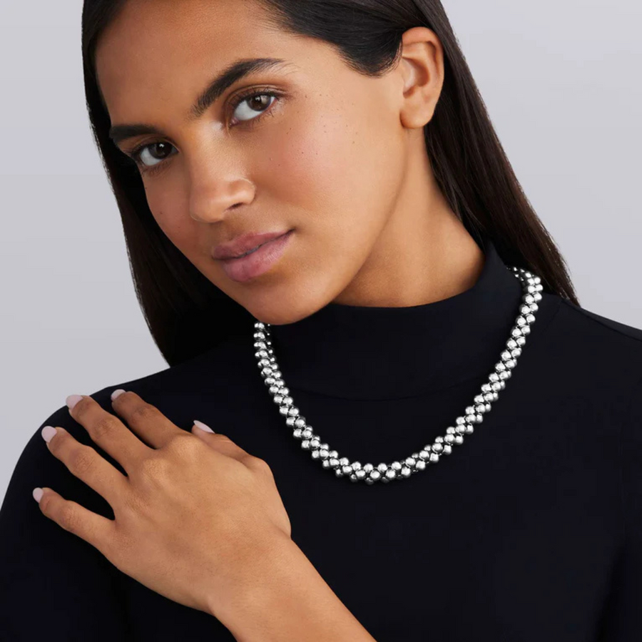 Caviar Bubbly 11mm Necklace in Sterling Silver, 20"