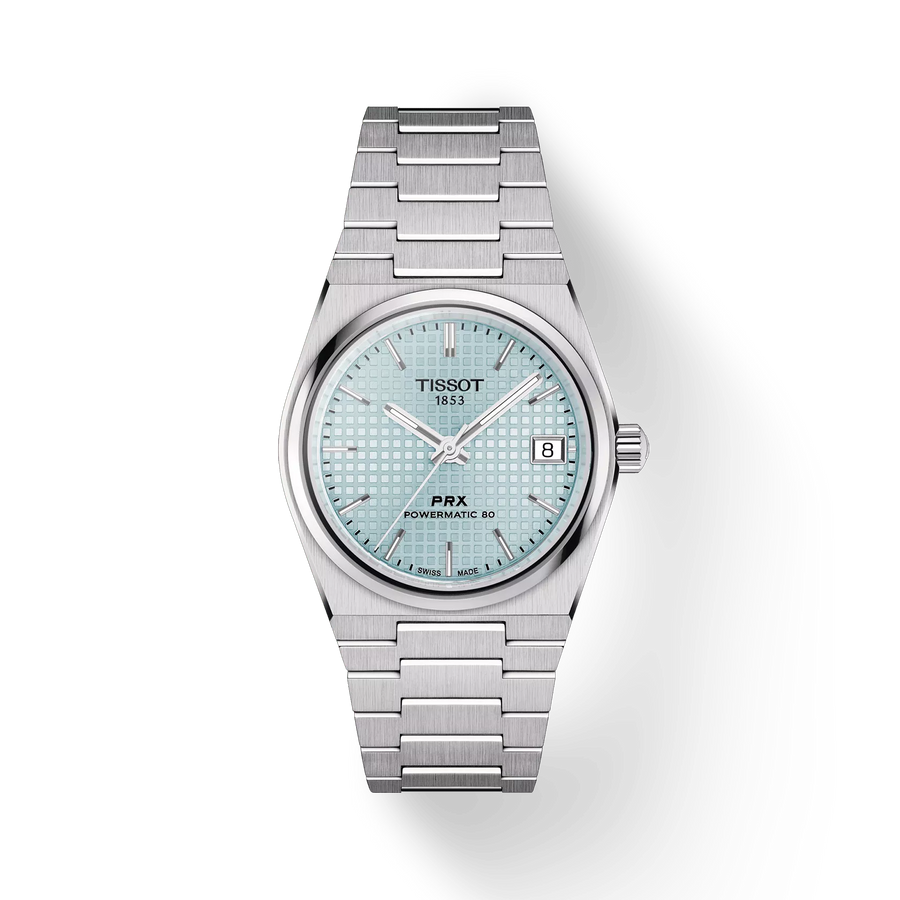 35mm PRX Powermatic 80 Watch with Ice Blue Dial in Stainless Steel, Bracelet