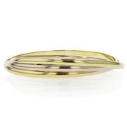 18K Yellow and White Gold 3 Strand 11.75mm Bangle