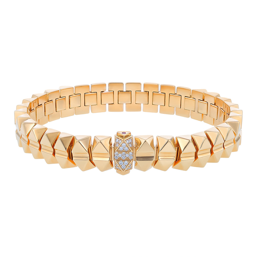 Obelisco 0.12ct Diamond Bracelet in 18K Yellow Gold