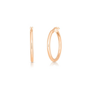 25mm Hoop Earrings in 18k Rose Gold