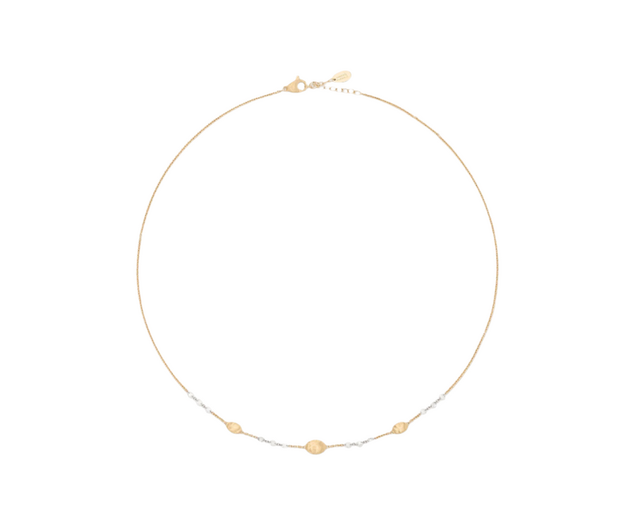 Siviglia 0.57ct Diamond Beaded Necklace in 18K Yellow Gold, 16.5"
