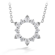 Aerial Eclipse 0.45-0.55Ct Diamond Necklace in 18K White Gold, 18in