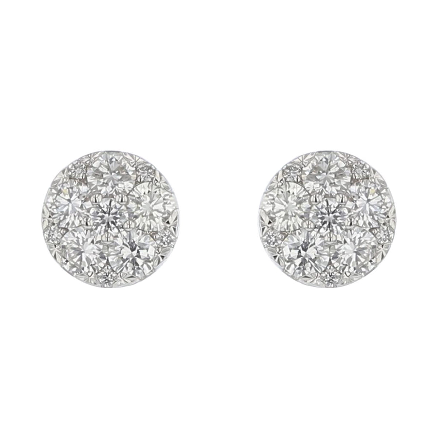 Harmony 0.52-0.60ct Diamond Stud Earrings in 18K White Gold