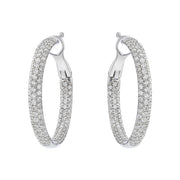 Moonlight Pave Hoop Earrings